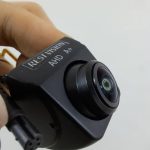 دوربین دنده عقب فلزی توکار پیچی بالا پلاکی AHD170 خطوط و لنز متحرک مشکی کد 1234